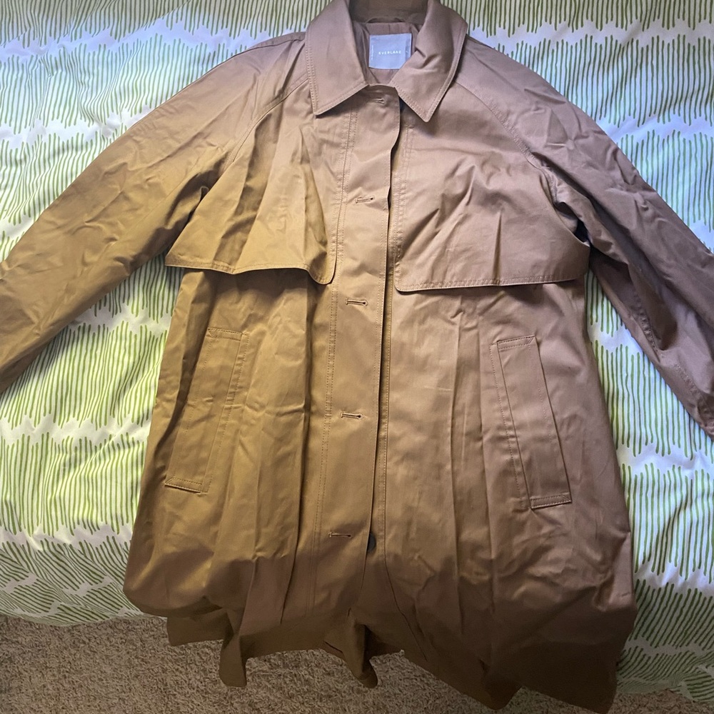 Everlane Long Mac coat, caramel color. Spring 2022. Worn once.
